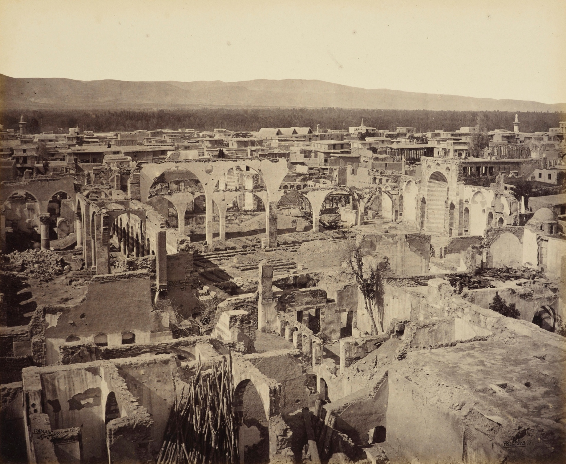 Дамаск, Сирия в развалини след конфликта от 1860