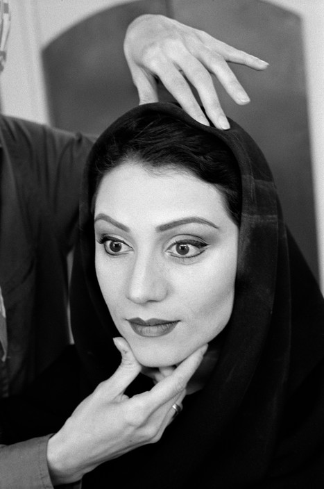 IRAN. Tehran. An actress is being made up for a play to be performed at the City Theatre.